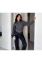 Women's Stand Collar Zippered Crop Short Scuba Diving Fabric Bomber Jacket - 5