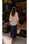 Women's Casual Shirt with Lace Detail and Pockets - 3