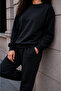 Women's 3 Thread Non-Threaded Crew Neck Sweatshirt & Jogger Sweatpants Set - 5