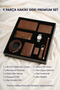 Men's 9 Piece Genuine Leather Premium Gift Set Wallet Watch Belt Hand Bag