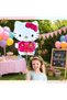 Hello Kitty Themed 7 Year Old Balloon Set - 15 Piece Birthday Set Pink Number & Character Foil Balloon Garland - 4