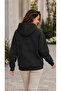 Women's Coffee Themed Cat Inside Cup Graphic Printed Hooded Casual Sweatshirt with Kangaroo Pocket - 2