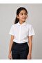 Girls Short Sleeve Collared Shirt- White