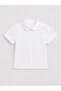 Girls Short Sleeve Collared Shirt- White - 2