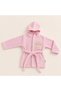 Hooded Girls' and Boys' Bathrobe with Prince & Princess Embroidery - 2