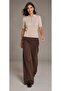 Premium Women's Polo Collar Soft Textured Knitwear Blouse, Size S m L Fitted - 2