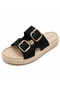 Gold Buckle Detailed Thick Sole Daily Comfortable Slippers - 2