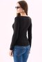 Crep Women's Viscose Fabric Boat Neck Draped Buckle Detailed Long Sleeve Blouse - 7