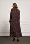 Elegant Floral Jacquard Maxi Shirt Dress - 8