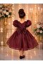 Girl's Bowknot Balloon Sleeve Puffy Evening Dress – Special Occasion and Event Dress - 2