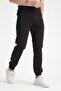 Black Men's Jogger Sweatpants with Zipper Pockets