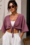 Muslin Lace Short Tie-Up Bolero My2786 - 3
