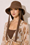 Women's Floral Patterned Tie-Up Bucket Hat – Beach Hat, Sun Protection, Compatible with Sun Hats - 4