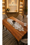 Luxury French Lace Linen Gardeya Runner - 2