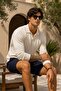 Men's Young Normal Size Woven White Sweater - 3