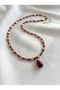 Pomegranate Seed Glass Pendant Crystal Fruit Necklace - 2