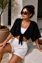 Muslin Lace Short Tie-Up Bolero My2786