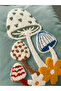 Punch Embroidered Throw Pillow Cover - 43*43 cm - Mushroom - Pnk001 - 2