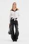 Women's 100% Cotton Lace Strap Detailed Front Tie Design Shirt - 2