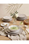 Grey Geomatric Dinner Set (12 Piece)