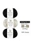 Darling Mix 13 - 100% Viscose Yarn 3-Color Combination – Ebony Ivory 1 – 3 X 100 g