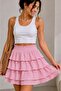 Muslin Layered Flounce Mini Skirt My4482 - 4