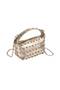 Gold Staple Detailed Chain Strap Women's Shoulder & Crossbody Bag Zb003