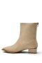 Short Heeled Zippered Non-Slip Sole Boots Beige 3 cm - 8