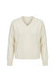 Women's V-Neck Ecru Knitwear Sweater - 4