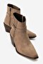 Warpille Women's Genuine Leather Boots Mink Suede