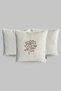 Embroidered Fish Pattern Decorative Water-Repellent Fabric with Piping Edges Cream 45*45 cm Triple Throw Pillow Cover Set Boat - Garden - Balcony