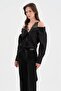 Women's 100% Cotton Lace Strap Detailed Front Tie Design Shirt - 4