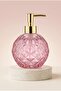 Boby Diamond Globe Glass Liquid Soap Dispenser – Decorative Bathroom and Kitchen Dispenser with Gold Pump and Crystal Pattern - 16 cm X 10 cm - 500ml - - 3
