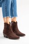 Worpen Women's Genuine Leather Western / Cowboy Boots Brown Suede - 6