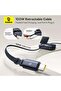 بيسوس - شاحن مكتبي 5 في 1 بـ Qi2 وكابل Type-C 100W قابل للسحب وشحن MagSafe لاسلكي 15W – اسود - 4