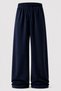 3-Piece Women's Black Gray Navy Blue Wide Leg Sweatpants - 4
