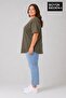 Süperlife Large Size Women's Crew Neck Basic Oval Skirt Detailed 3Xl-6Xl Long Tunic Spr26Btsk502 - 2