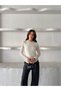 Women's Patterned Transparent Textured Long Sleeve Blouse