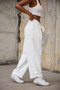Women's Belted Elastic Waist Trousers - 4
