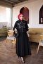 Black Star Stone Embroidered Jacket and Skirt Set