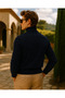 Men's Winter Slim Fit Dark Blue Sweater - 6