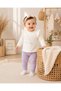 Nature Embroidered Baby Girl 2-Piece Set Cotton Seasonal Ruffle Top and Leggings 0-12 Months - 3