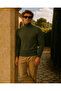 Men's Winter Slim Fit Khaki Sweater - 2