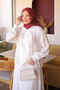 Cream Guipure Detailed Zippered Skirted Two-Piece Set - 4