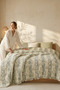 Nuvia 5 Layer Padded Muslin Double Bedspread 100% Cotton Jacquard Textured 220X240 cm - 3