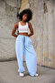 Women's Striped Detailed Loose Baggy Pants - 4