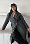 Women's Belted Lined Buttoned Long Cashmere Coat - 5