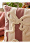 Punch Embroidered Throw Pillow Cover - 50X30 cm - Rectangular Mocha Bow - Pnk001 - 2