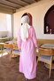 Pink Buttoned Waist Pencil Dress - 5