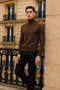 Men's Long Premium Comfort Brown Sweater - 2